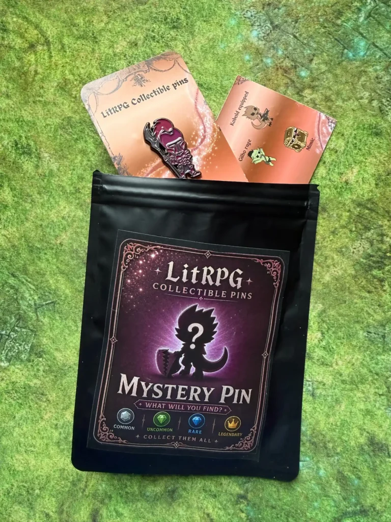 Photo of a Mystery Pin bag with two pin cards