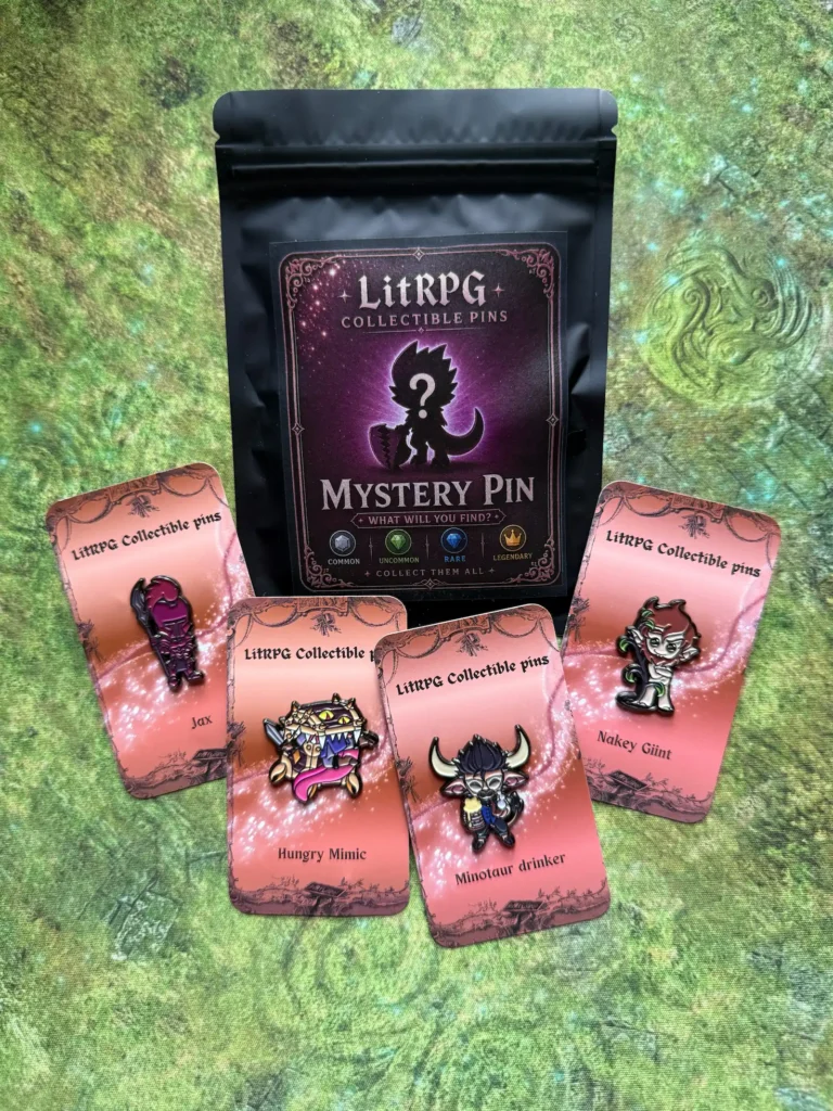 Photo of a Mystery Pin bag with four pin cards